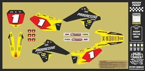 suzuki drz 125 decals graphics Progressive Roczen stickers mx 125 08 - 14 - Picture 1 of 3