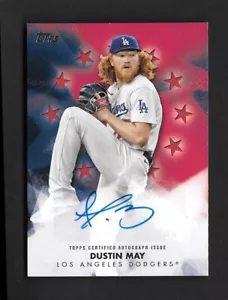 2024 Topps Series 1 DUSTIN MAY Baseball Stars Autograph RED # to/25 -DODGERS- - Picture 1 of 2