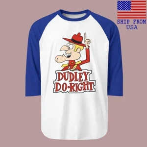 Dudley Do Right Men's Raglan Blue Size S-2XL - Picture 1 of 1