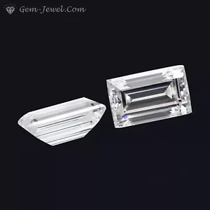 6 X 3 MM 0.40 Carat Full White Straight Baguette Cut Loose Moissanite 4 Ring - Picture 1 of 8