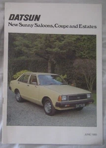 June 1980 Datsun Sunny Saloons, Coupe & Estates Brochure Pub. No. S24.75m.A528 - Picture 1 of 6