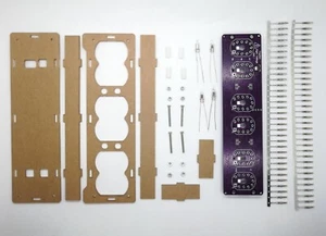 DIY KIT Nixie Tube Clock IN-12 PCBA Digital IN12 Sockets+neon+Acrylic.No Tube. - Picture 1 of 5