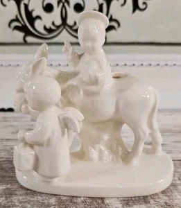 Sacraft HX28, W Germany figurine, CHRISTMAS Donkey and children miniature candle - Bild 1 von 20