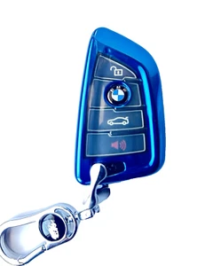 Car Key Case Shell Fob Cover FIT BMW X1 X2 X3 X4 X5 F15 X6 F16 G20 G30 Blue - Picture 1 of 6