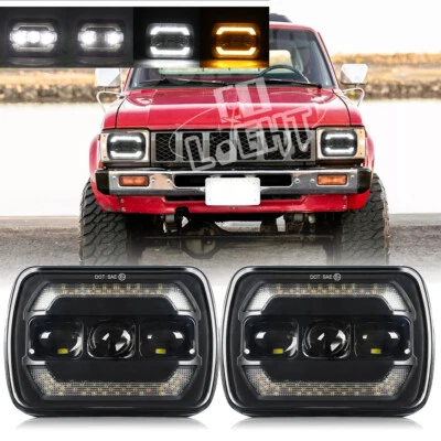 5x7" 7x6" For Toyota Pickup 1982-1995 Truck 4Runner LED Headlight Hi-Lo Beam DRL - Image 1 of 4