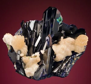 Azurita con mina de calcita Tsumeb, Tsumeb, región de Otjikoto, Namibia 0801-S220 - Imagen 1 de 7