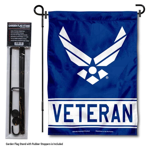 U.S. Air Force Veteran Garden Flag and Yard Stand Included Cover