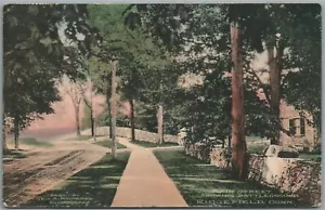 RIDGEFIELD CT MAIN STREET ANTIKE POSTKARTE - Bild 1 von 2