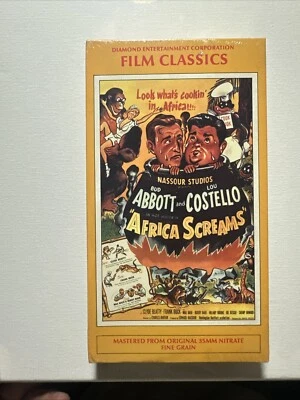 Abbott and Costello in Africa Screams (1949/1990 VHS tape) New & Sealed Foto 1 de 2