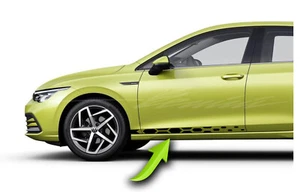 Vinyl Side Door Rocker Racing Stripes Decal FITS 2022 & up VW GTI MK8 Clubsport - Picture 1 of 2