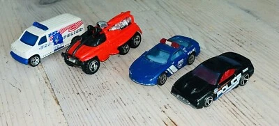 4 Hot Wheels Matchbox Police Forest Rescue Cars Lot Vintage Modern Vtg 90s 2000s - Image 1 of 4