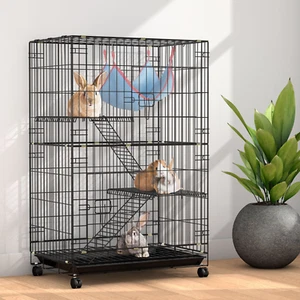 i.Pet Rabbit Cage Indoor Hutch Guinea Pig Bird Ferret Hamster Pet Outdoor New - Picture 1 of 8
