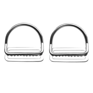 2x Scuba Dive 316 Stainless 5cm Weight Belt Keeper Clip Stopper &Bent D - Picture 1 of 8