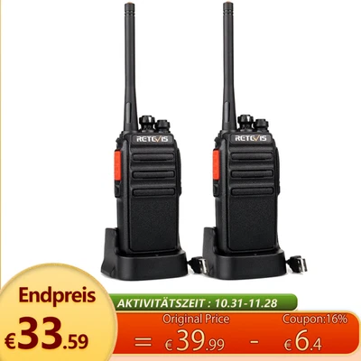 Retevis RT24V Freenet Funkgerät 149MHz Lizenzfrei Professionelle Funkgeräte - Bild 1 von 4