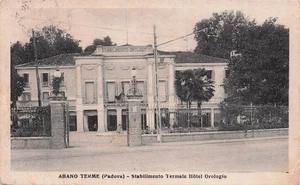 29-149) CARTOLINA ABANO TERME STABILIMENTO HOTEL OROLOGIO VIAGGIATA PADOVA 1930 - Picture 1 of 2