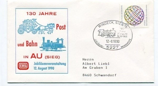 D37669 130 Años Post und Bahn Trenes Locomotoras Ferrocarril Cubierta Alemania Foto 1 de 1