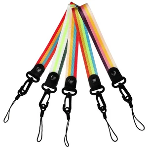 5PCS Rainbow Hanging Rope Keychain Creative Phone Bag Keyring Work Permit Hand - Bild 1 von 12