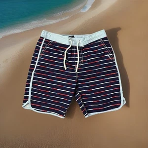 Johnnie - O  Boys  10 Clairview  Striped  half Elastic Swim Shorts Trunks - Picture 1 of 7