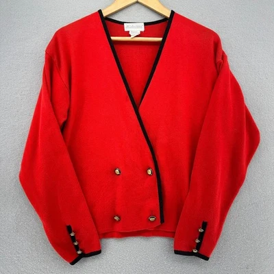Cárdigan Tejido Botón Doble Pecho Rojo Coleccionables JH De Colección M Hecho en España Años 90 Foto 1 de 4