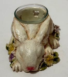 Estatuilla de Conejo Durmiente con Candelabro de Ganz ~ Nueva con Etiquetas ~ ¿Regalo de Navidad? - Imagen 1 de 5
