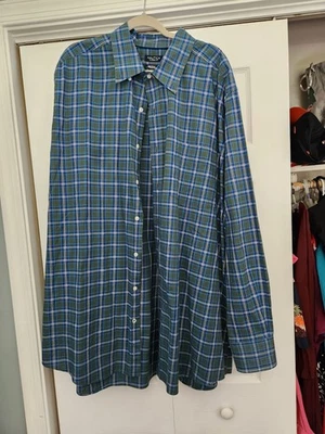 Nautica Jeans Co Shirt Mens 3XLT Plaid Button Down Long Sleeve Casual Tall Fit - Image 1 of 4