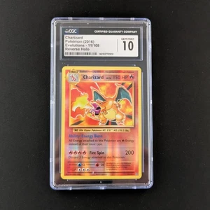 PTCG \\>> Charizard (Reverse Holo) (CGC 10) <<// Evolutions - 341 Trading - Imagen 1 de 6
