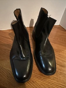 Botas sin cordones Cole Haan de cuero negro liso para hombre 8,5 M - Imagen 1 de 6
