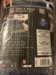 New England Patriots Twin NFL set 4 pz federa e lenzuola - Foto 1 di 3