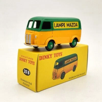 Atlas Dinky Toys 25B Peugeot Fourgon Tole D.3.A LAMPE MAZDA Green Diecast 1:43 - Image 1 of 4