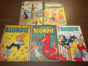 5 BLONDIE AND DAGWOOD Harvey/King Comics CHIC YOUNG'S lot LOW GRADE 1952-1973 - Picture 1 of 14