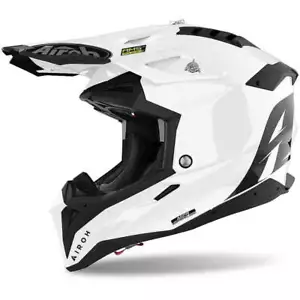 Casco Hombre Airoh Aviator 3 Color Blanco Brillante Motocross Enduro - Imagen 1 de 2
