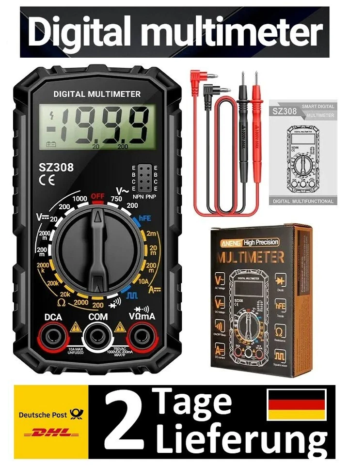 Aneng an8205c digitales Multimeter AC/DC Ampere meter Volt Ohm Multi / tragbar