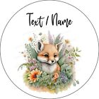 Fox Puppy Baby Edible Cake Topper Party Decoration Personalized Name Birthday