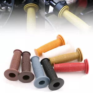 Motorcycle 7/8" 22mm Retro Vintage Brown Hand Grip Handlebar Grips for Honda - Picture 1 of 19