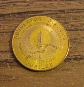 Token vintage Souderton Pennsylvania diamante jubileo de 50 centavos en moneda de comercio - Imagen 1 de 3