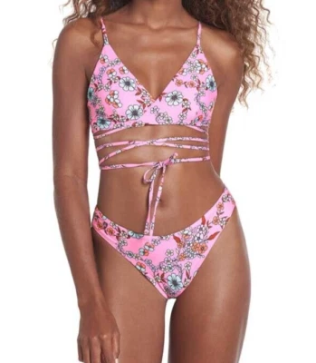 Maaji Shinig Dahlia Helen Lace Up bikini Top & Sublimity Bottoms sz M set - Image 1 of 4