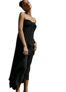 Anthropologie Harems-Overall Damen XS anthrazit Waffelstrick übertriebener Lauf - Bild 1 von 10