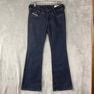 Diesel Louvely Jeans 26 Dark Wash Denim Low Rise Made In Italy Women's - Picture 1 of 14
