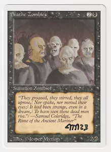 Signed Scathe Zombies Proof LP Revised Artist Jesper Myrfors 1994 MTG Magic AP! - Picture 1 of 2