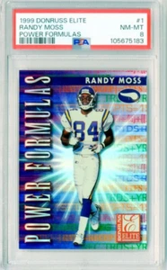 RANDY MOSS 1999 DONRUSS ELITE POWER FORMULAS #1 PSA 8 - Picture 1 of 2