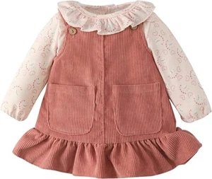 Newborn Baby Girl Dresses Clothes Long Sleeve Ruffle Romper Infant 6-9 months - Picture 1 of 5
