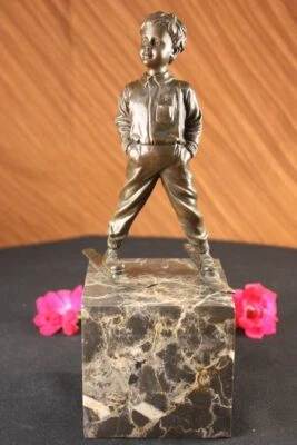 Art Deco Sport Ski Skiing Player Bronze Statue Book-End Sculpture Figurine Decor - Image 1 of 4