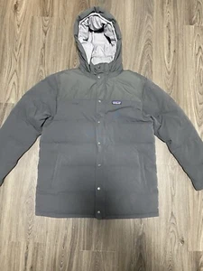 Patagonia Bivy Down Parka Nylon Canvas Hood 600 Fill Jacket Gray Mens Large - Bild 1 von 9