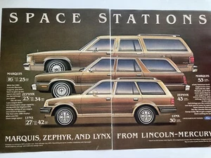 1981 Mercury Marquis Zephyr Lynx Station Wagon Two Page Large Print Ad - Picture 1 of 3