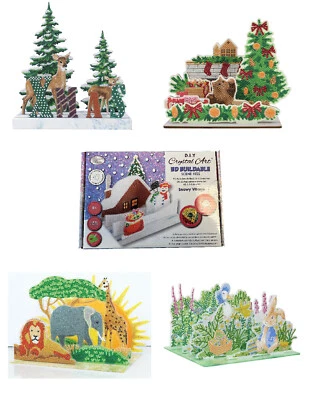 Craft Buddy Crystal Art Diamond Painting Kit scena 3D costruibile - Natale