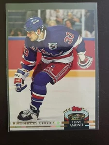 1992-93 Tony Amonte Members Choice Stadium Club Hockey New York Rangers - Picture 1 of 2