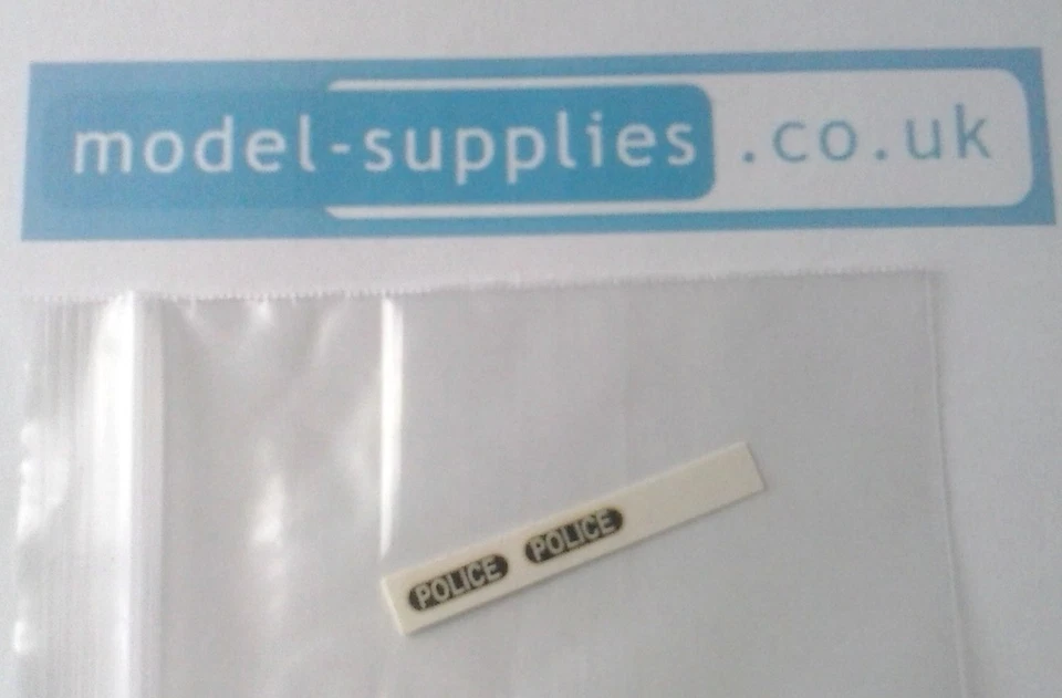 Corgi 209 Riley Pathfinder "Police" reproduction transfer for roof - Image 1 of 1