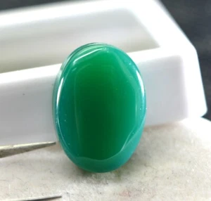 7.85 Ct Certified Natural Untreated Zambian Emerald Oval Cabochon Gemstone E2935 - Picture 1 of 5
