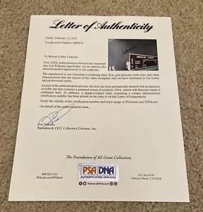Foto firmata Ted Williams baseball 16x20 litografia certificata PSA/DNA auto M09376 HOF - Foto 1 di 12