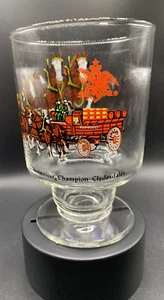 Vtg Budweiser Footed Clydesdale Pedestal Beer Glass Goblet - Picture 1 of 7